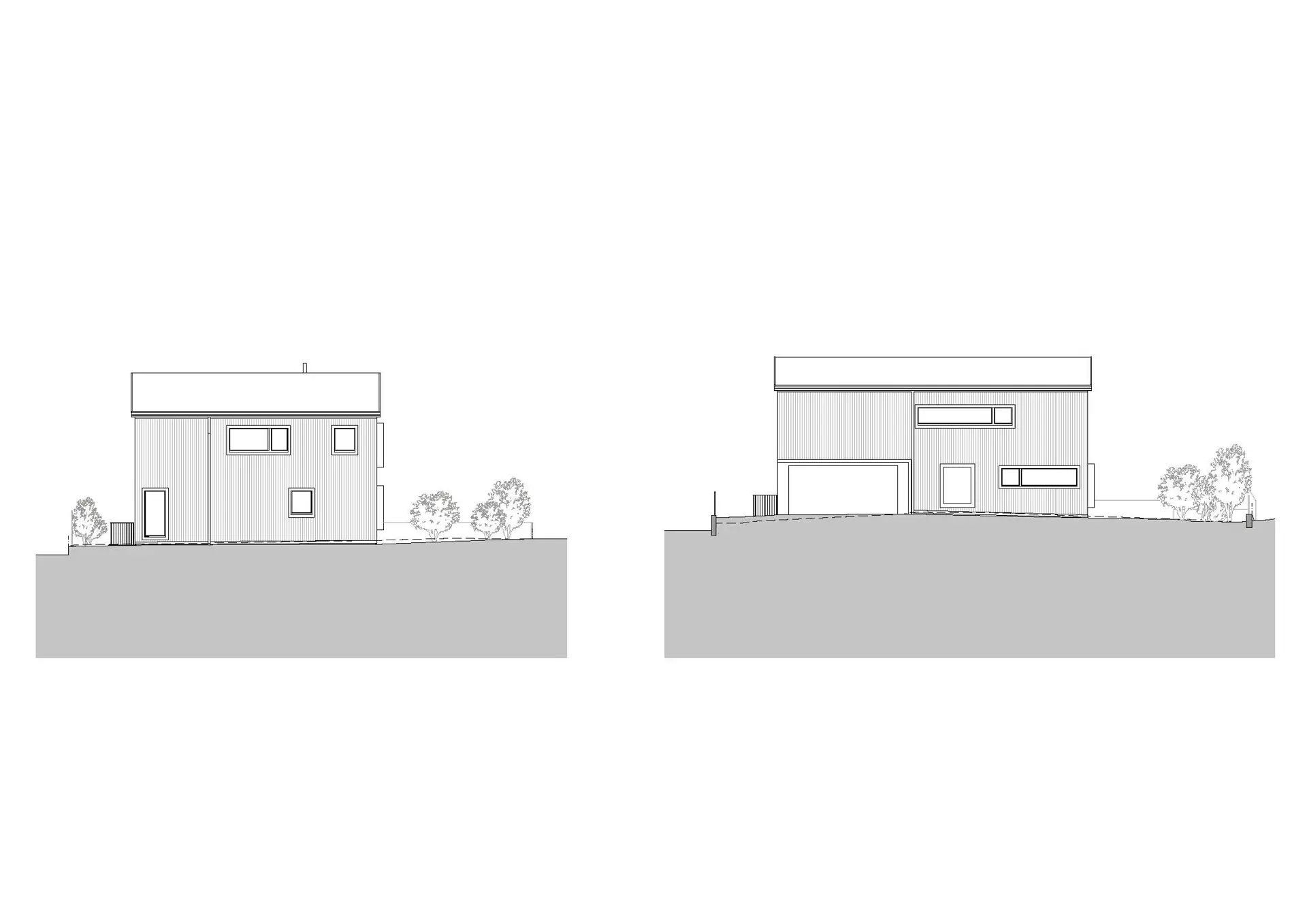 28_Neubau 2 Einfamilienhäuser Haldenstein_Ansicht Nordwest